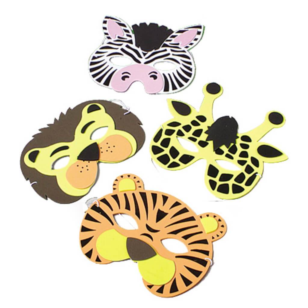 Wild Zoo Animal Foam Masks 