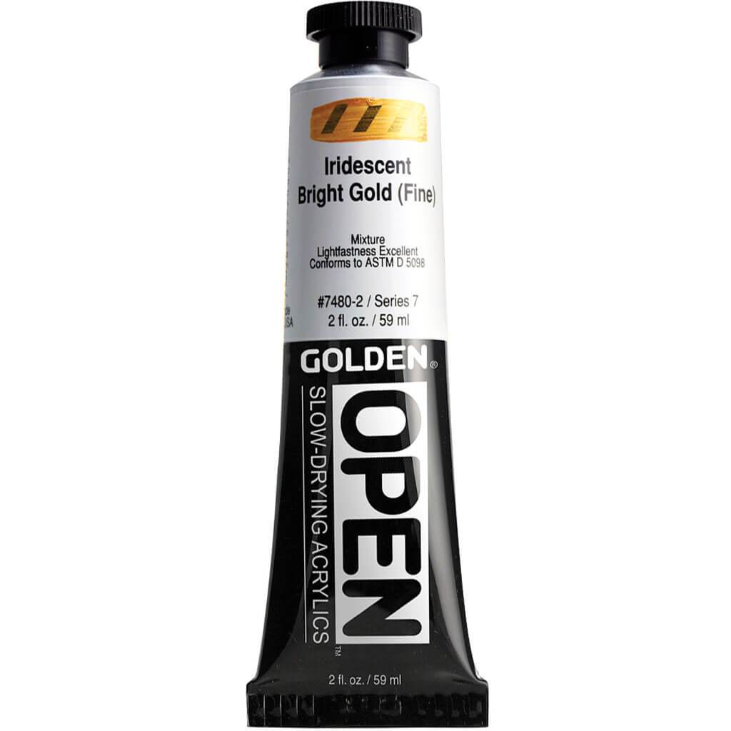 Golden Fluid Acrylic Iridescent Bright Gold (Fine) 32 oz 
