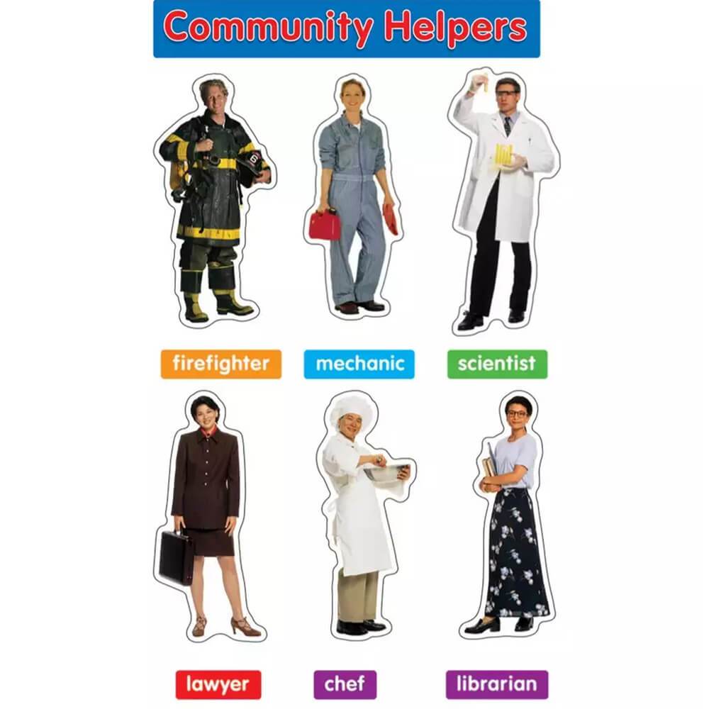 Photographic Community Helpers Mini Bulletin Board Set 