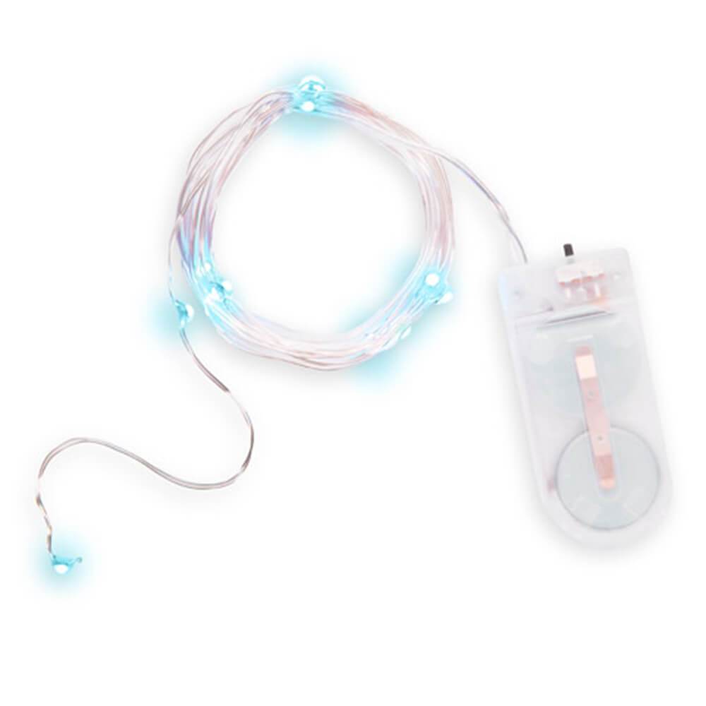 Moon Lights LED Silver Plated Copper Wire 12 Blue Lights 