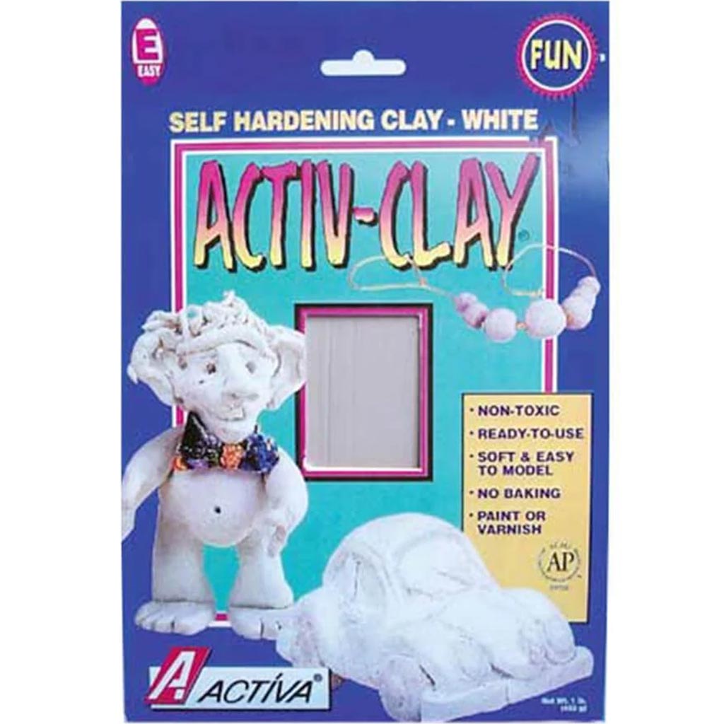 CLAY ACTIV AIR DRY WHITE 1LB 