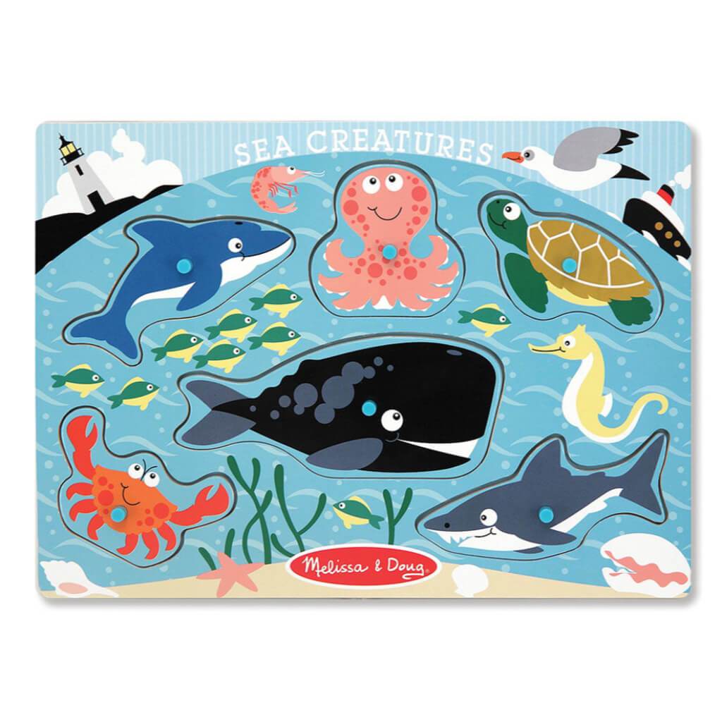 Sea Creatures Peg Puzzle 