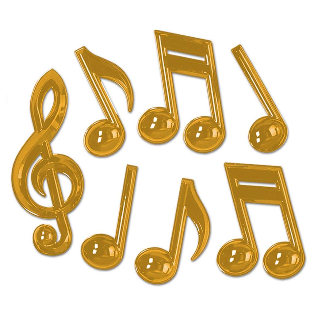 Musical Notes Gold 13in 