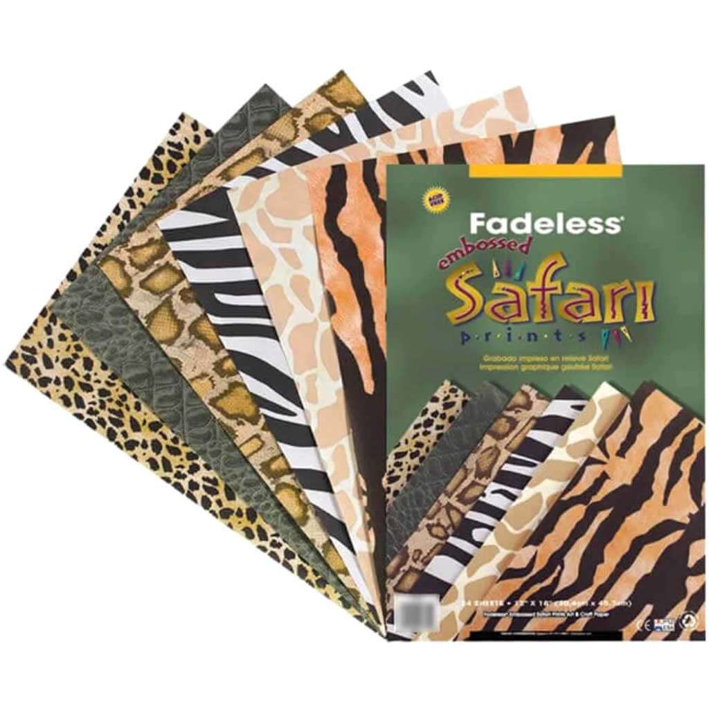 Fadeless Safari Animal Prints 12in x 18in