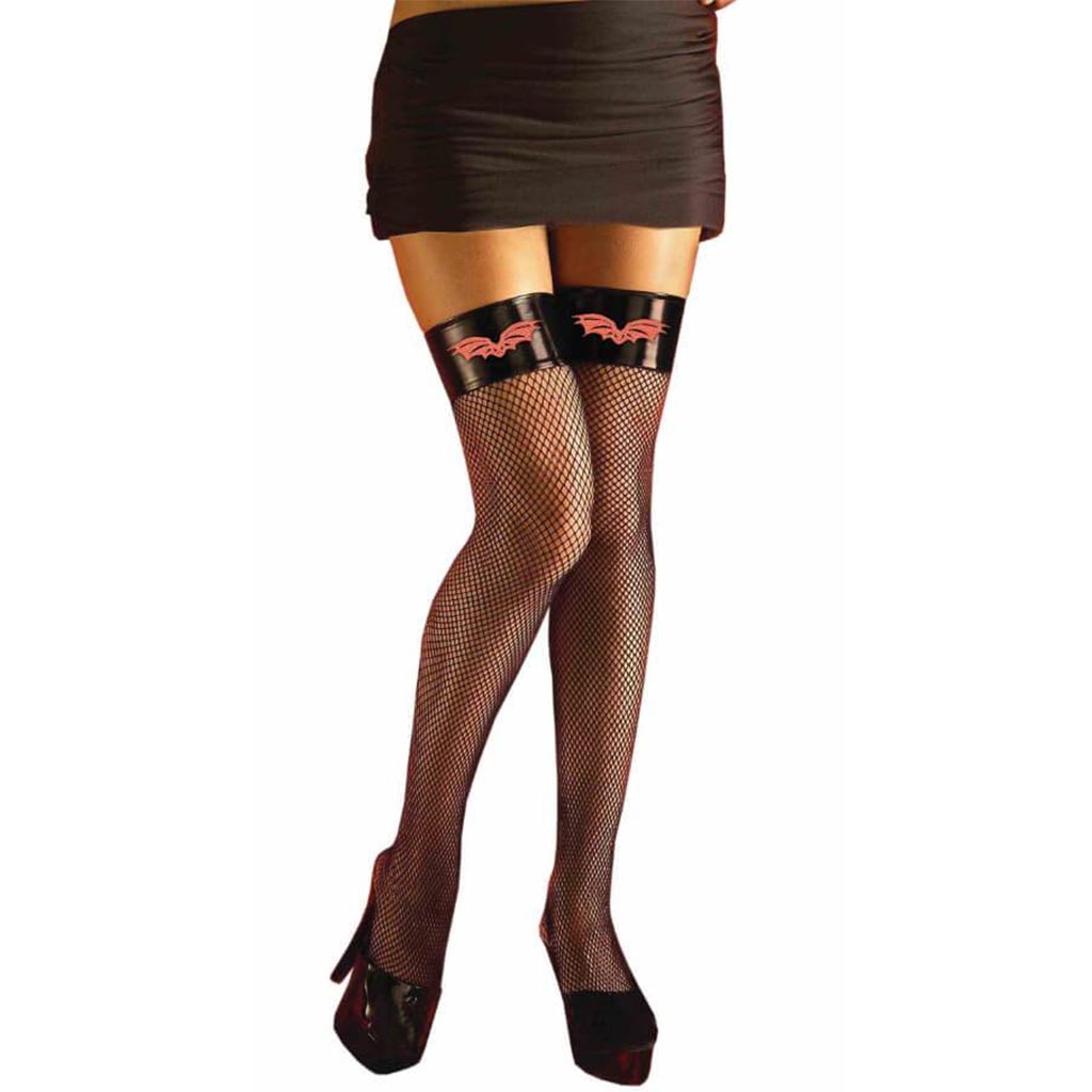 Thigh High Vampiress Black &amp; Red 