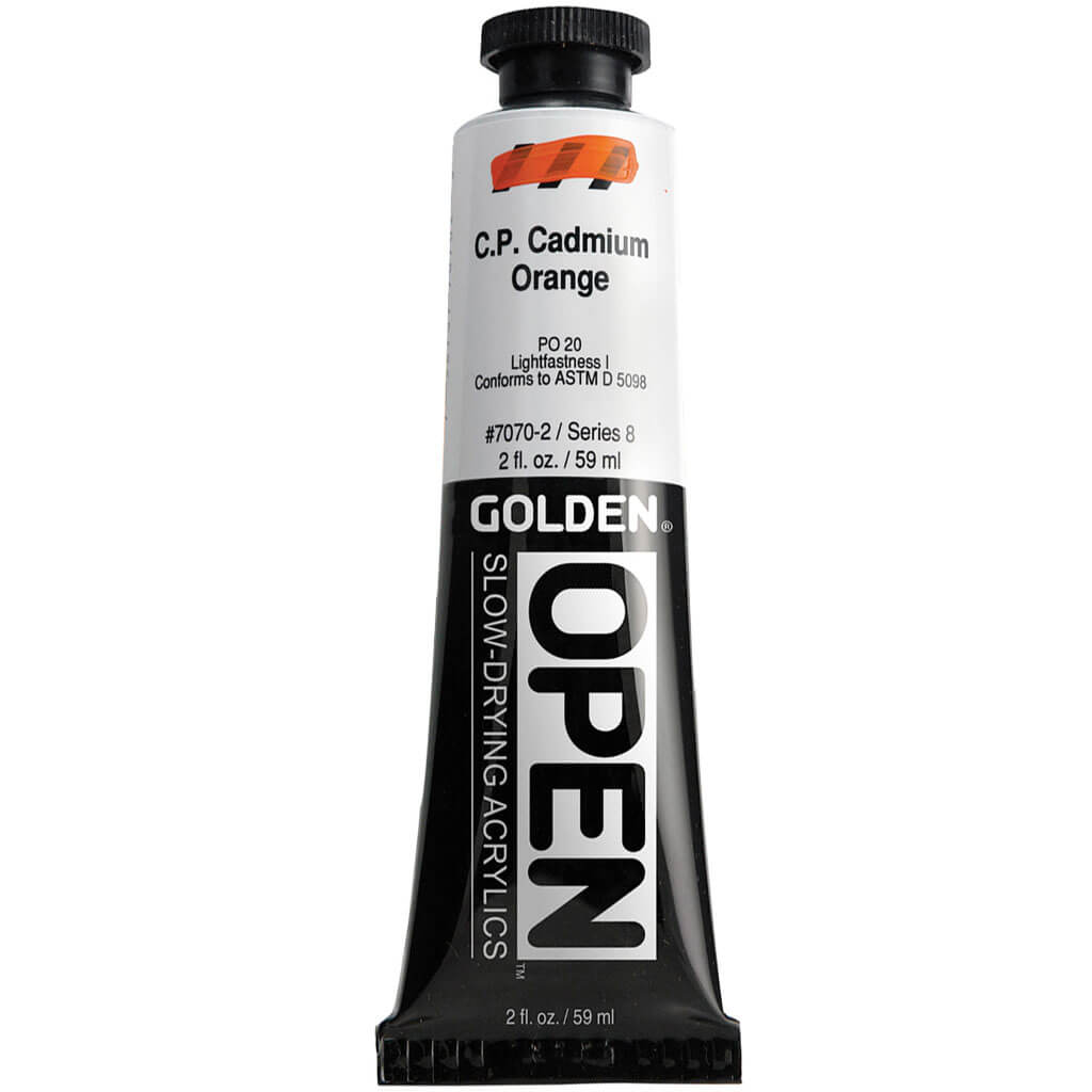 Golden Open Acrylics Cadmium Orange 2oz