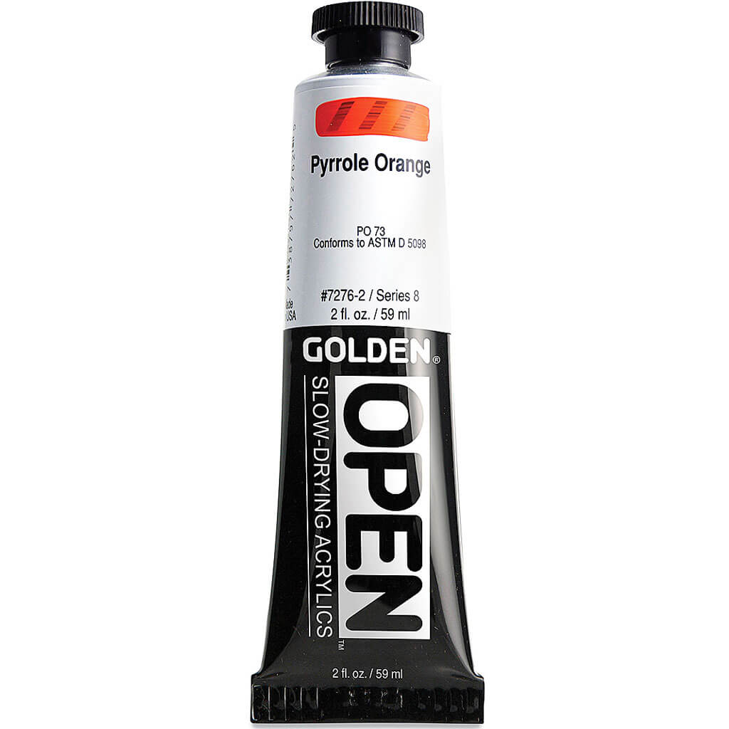 Golden Open Acrylics Pyrrole Orange 2oz