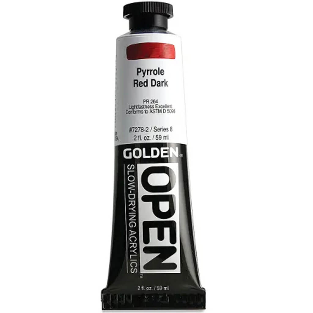 Golden Open Acrylics Pyrrole Red Dark 2oz