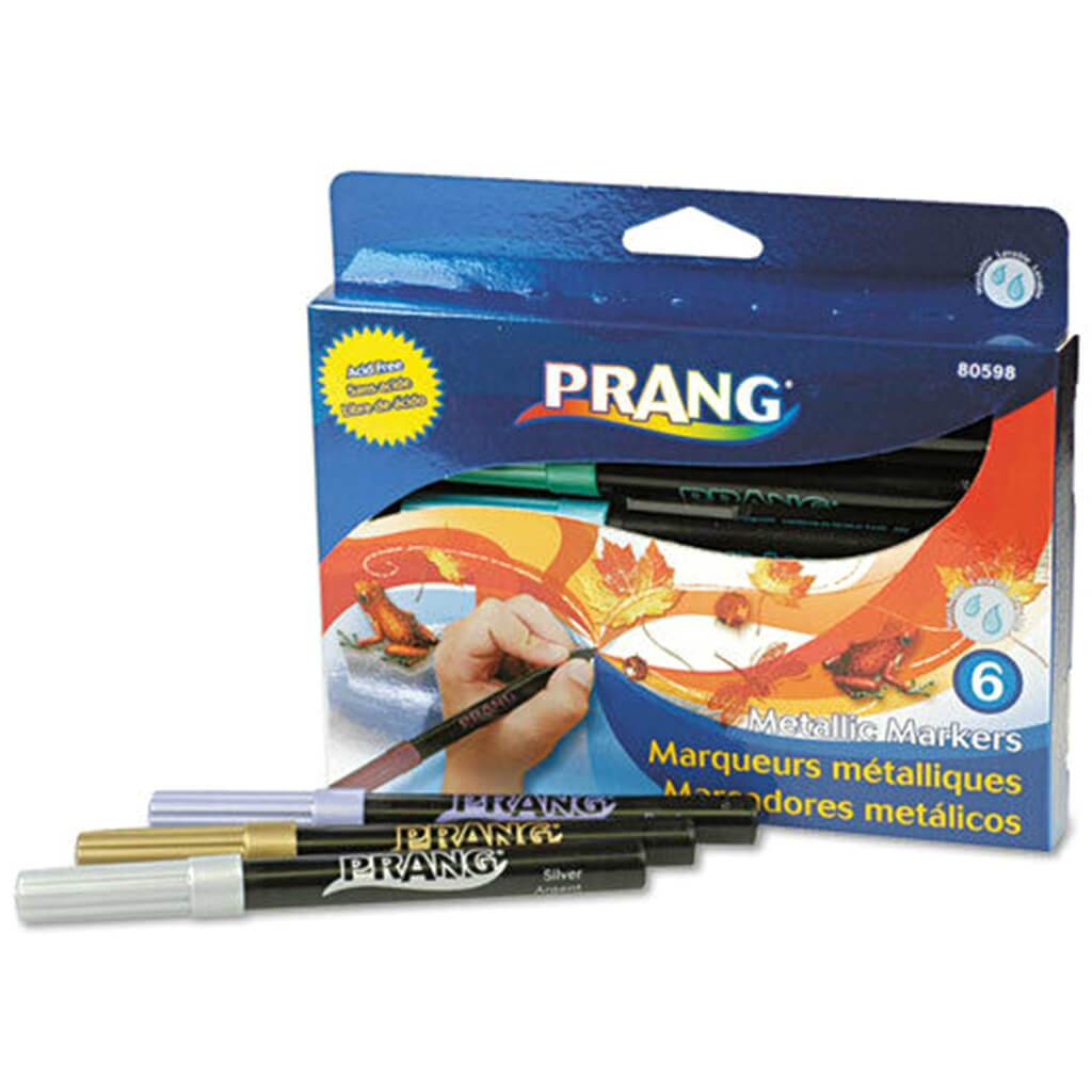 Prang Metallic Markers Bullet Tip Set of 6