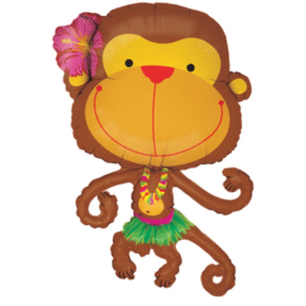 Foil Balloon Monkey Linky Shape 33in 