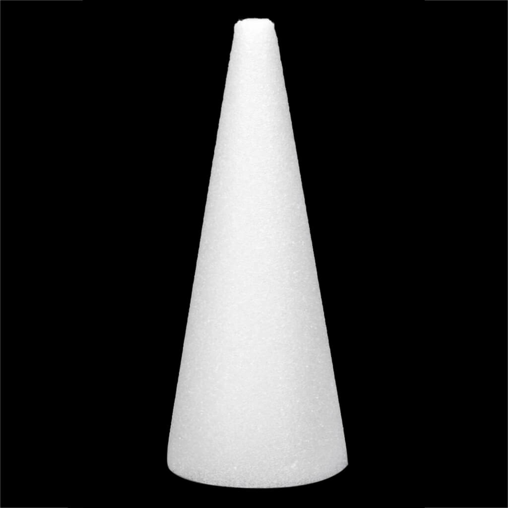 Styrofoam Cone 18x4in White