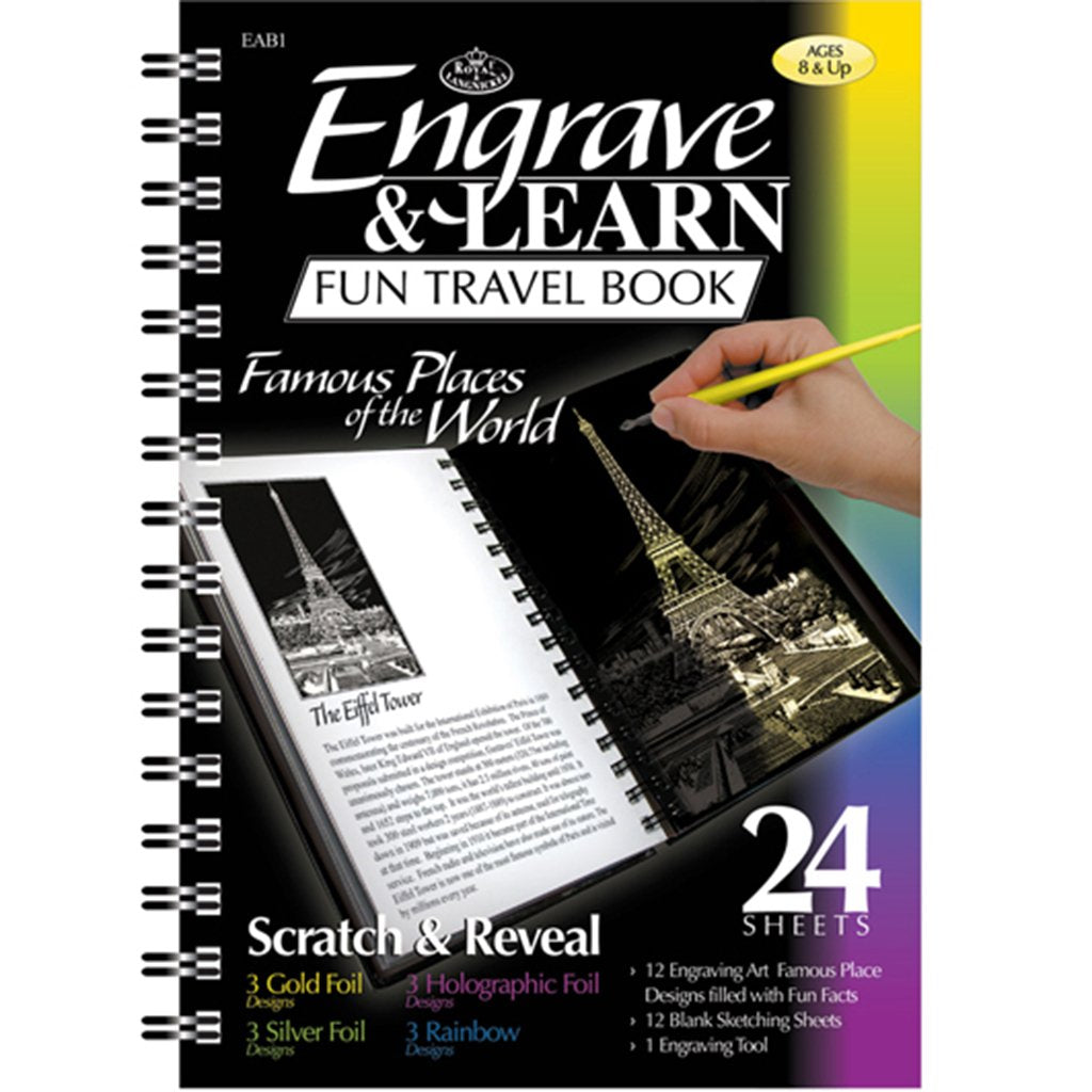 Engrave &amp; Learn Famous Places of the World Fun Travel Book