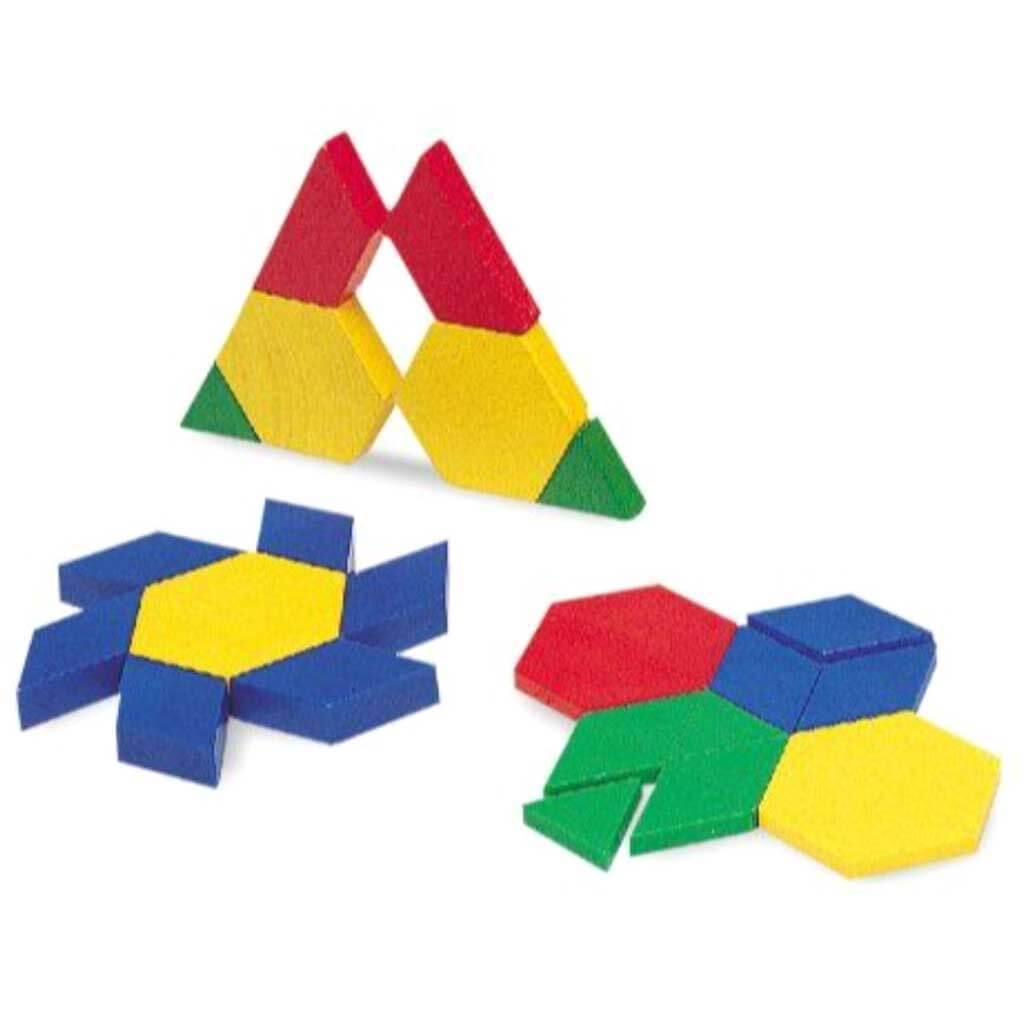 Plastic Pattern Blocks 0.5 cm Set of 100