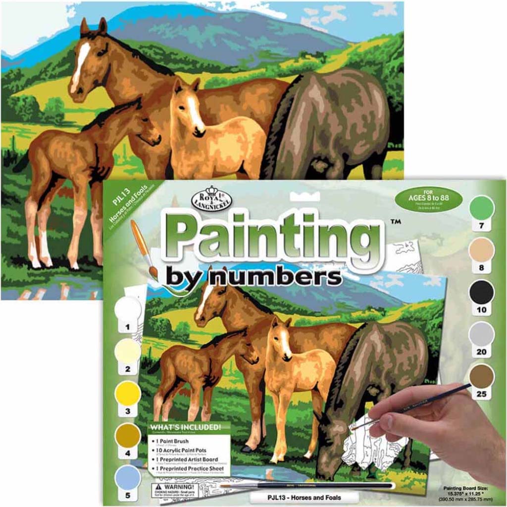 Painting By Numbers Junior Large Horses &amp; Foals