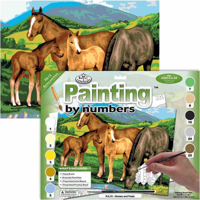 Painting By Numbers Junior Large Horses & Foals