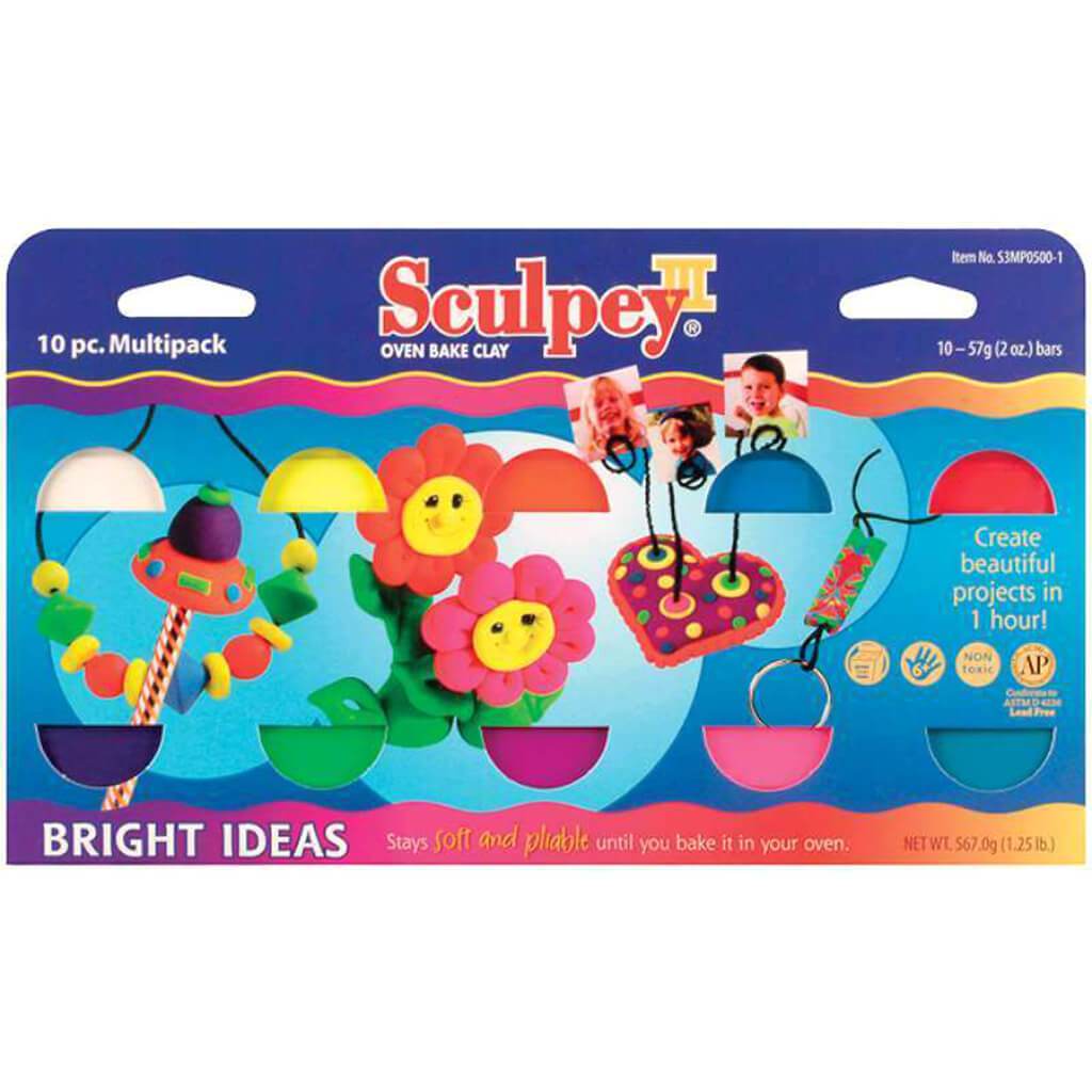 Sculpey III Multi Pack Brights 10 Color Sets