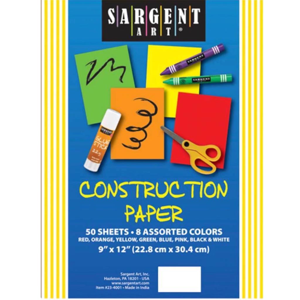 Sargent Art Construction Paper Pack 9in x 12in 50ct