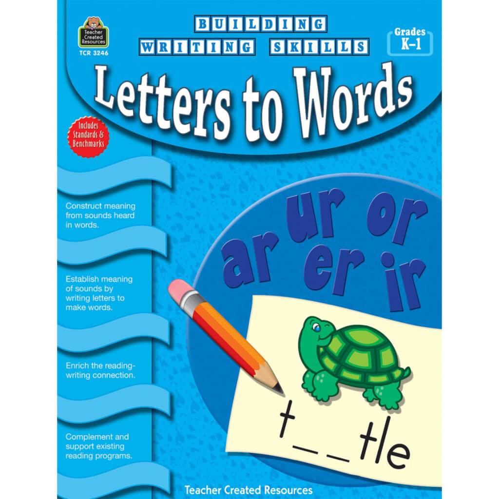 Building Writing Skills Letters To Words Book Grade K-1 