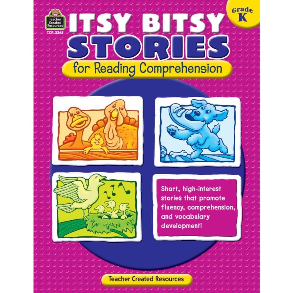 Itsy Bitsy Stories Reading Comprehension Book Grade K 