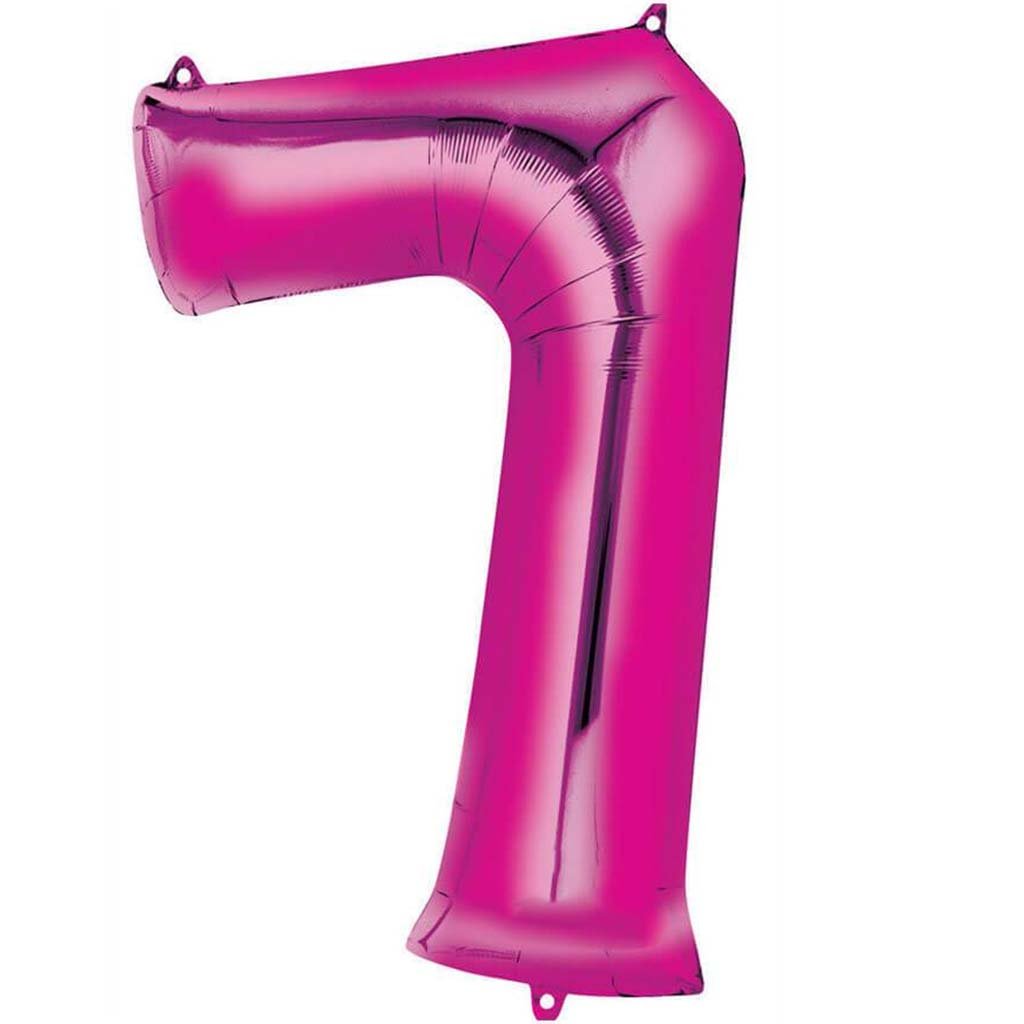 Foil Balloon Number 7 34in Pink