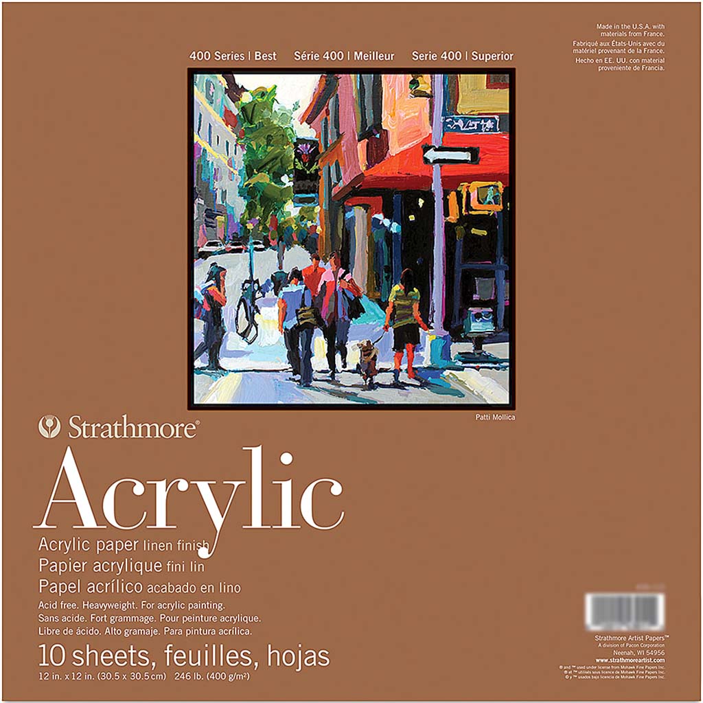 Strathmore 400 Series Acrylic Pad 12in x 12in 10 Sheets