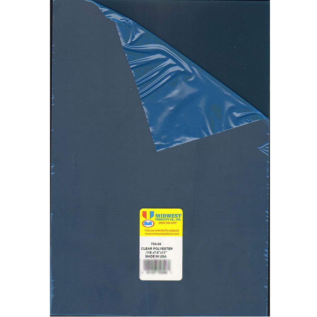 Clear Polyester .118 x 7.6 x 11