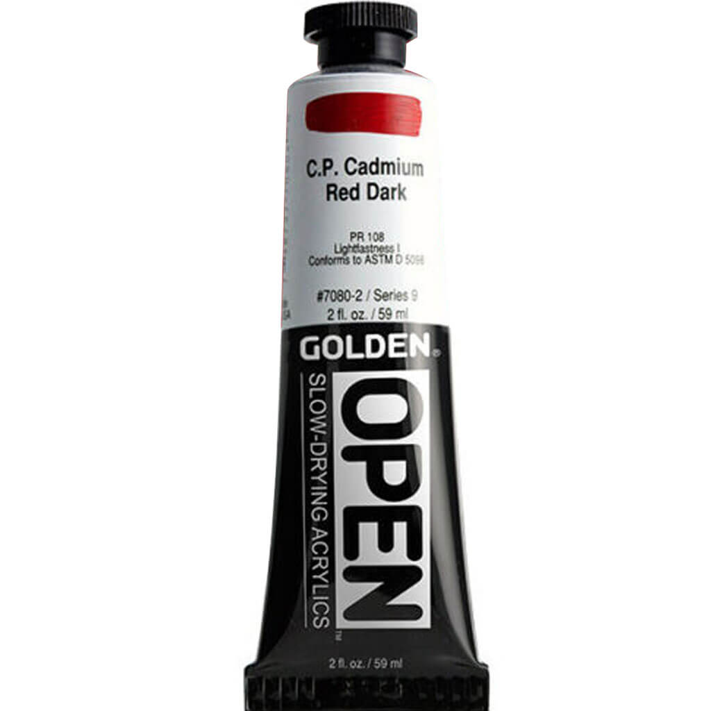 Golden Open Acrylics Cadmium Red Dark 2oz