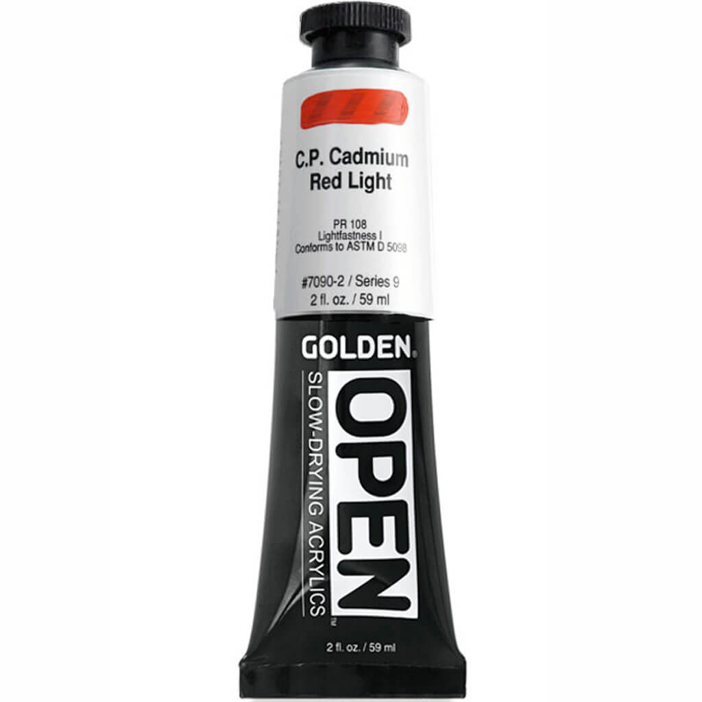 Golden Open Acrylics Cadmium Red Light Series 9 2oz