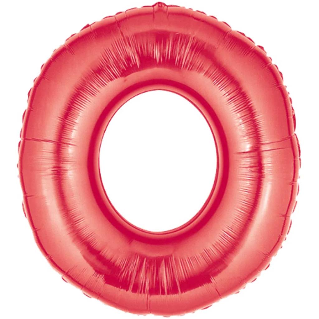 Foil Balloon Number 0 Megaloon 40in Red 