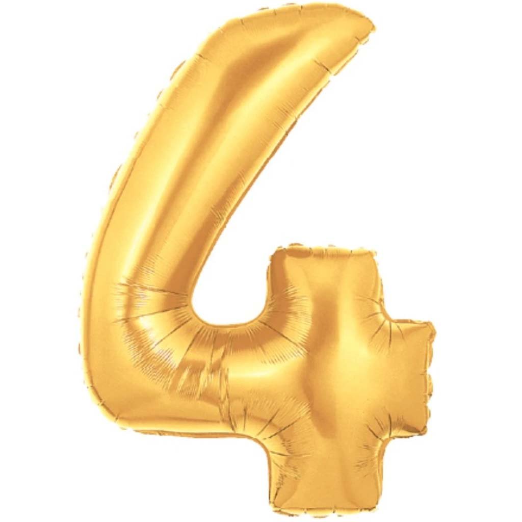 Foil Balloon Number 4 Megaloon  40in Gold