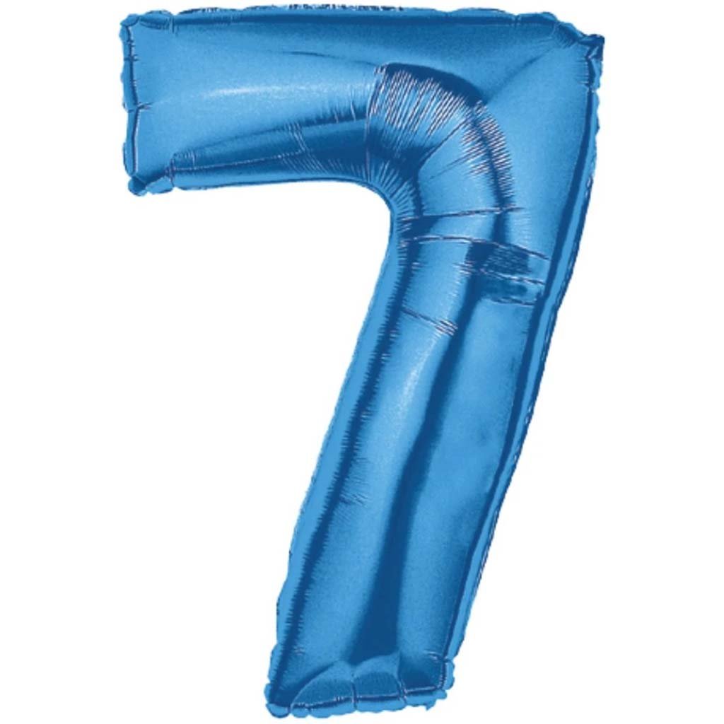 Foil Balloon Number 7 Megaloon  40in Blue