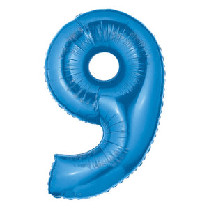 Foil Balloon Number 9 Megaloon  40in Blue