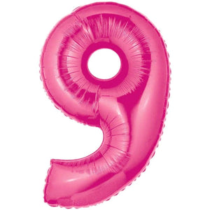 Foil Balloon Number 9 Megaloon 4Oin Pink 