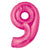 Foil Balloon Number 9 Megaloon  4Oin Pink