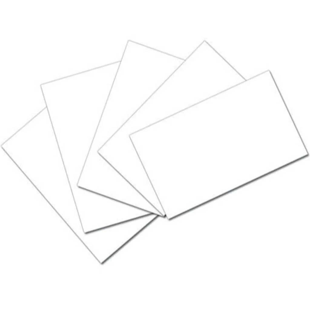 Unruled Index Cards 3in x 5in White