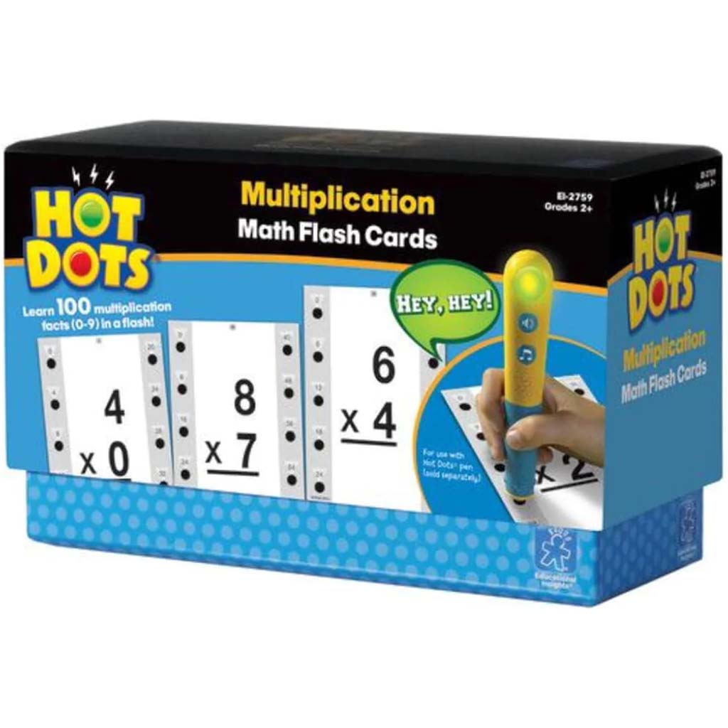 Hot Dots Math Flash Cards Multiplication 