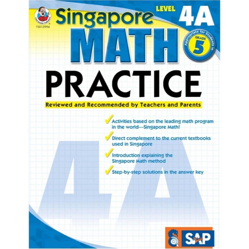 Singapore Math Level 4A Math Practice Workbook Grade 5 