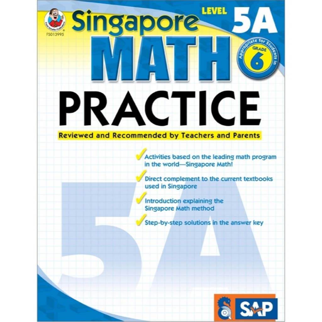 Singapore Math Level 5A Math Practice Workbook Grade 6 