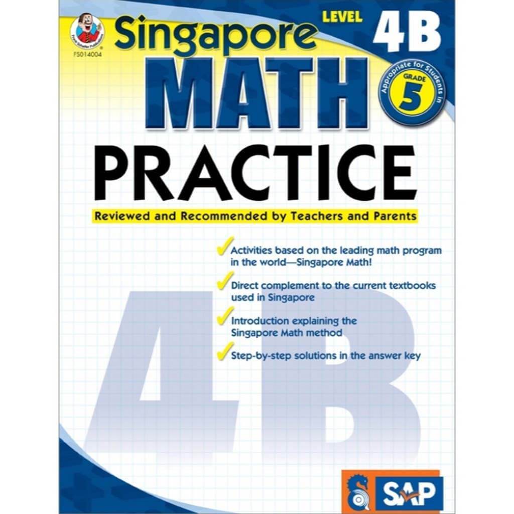 Singapore Math Level 4B Math Practice Workbook Grade 5 