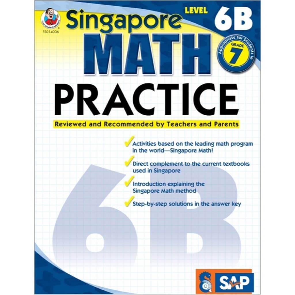 Singapore Math Level 6B Math Practice Workbook Grade 7 