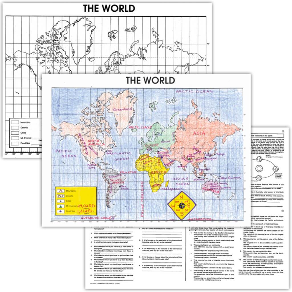 The World Map Activity Poster 