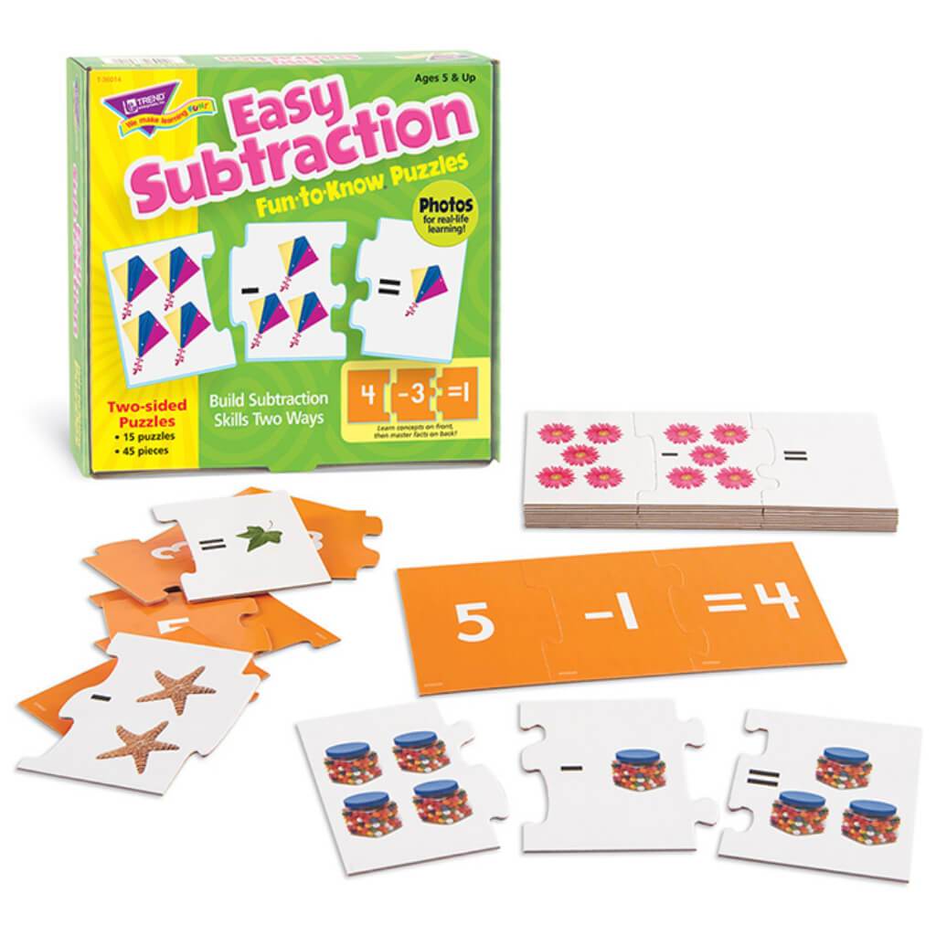 Puzzles Easy Subtraction Fun-To-Know 