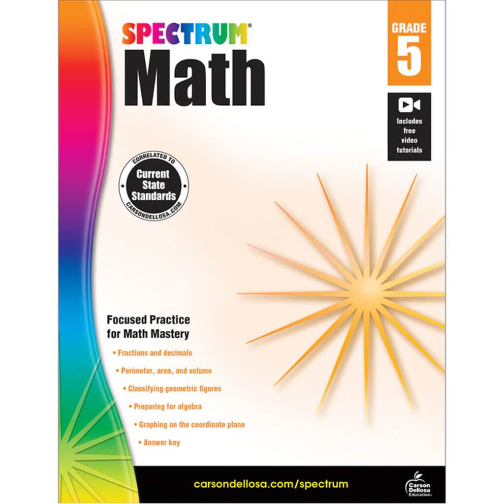 Spectrum Math Workbook Grade 5