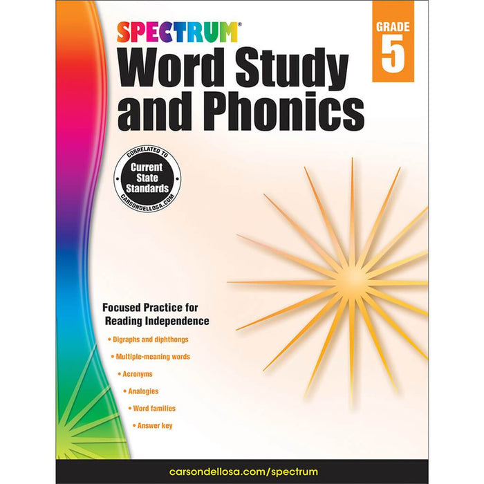 Spectrum Word Study & Phonics Grade 5
