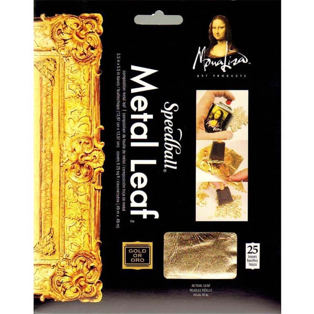 Mona Lisa Genuine Metal Leaf 25 Sheet Pack