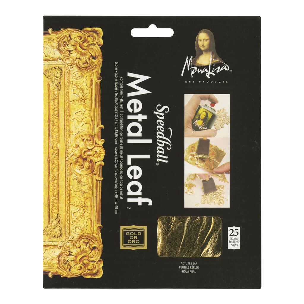 Mona Lisa Genuine Metal Leaf 25 Sheet Pack