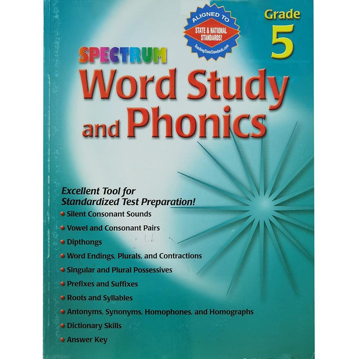 Spectrum Phonic & Word Study Book Grade 5