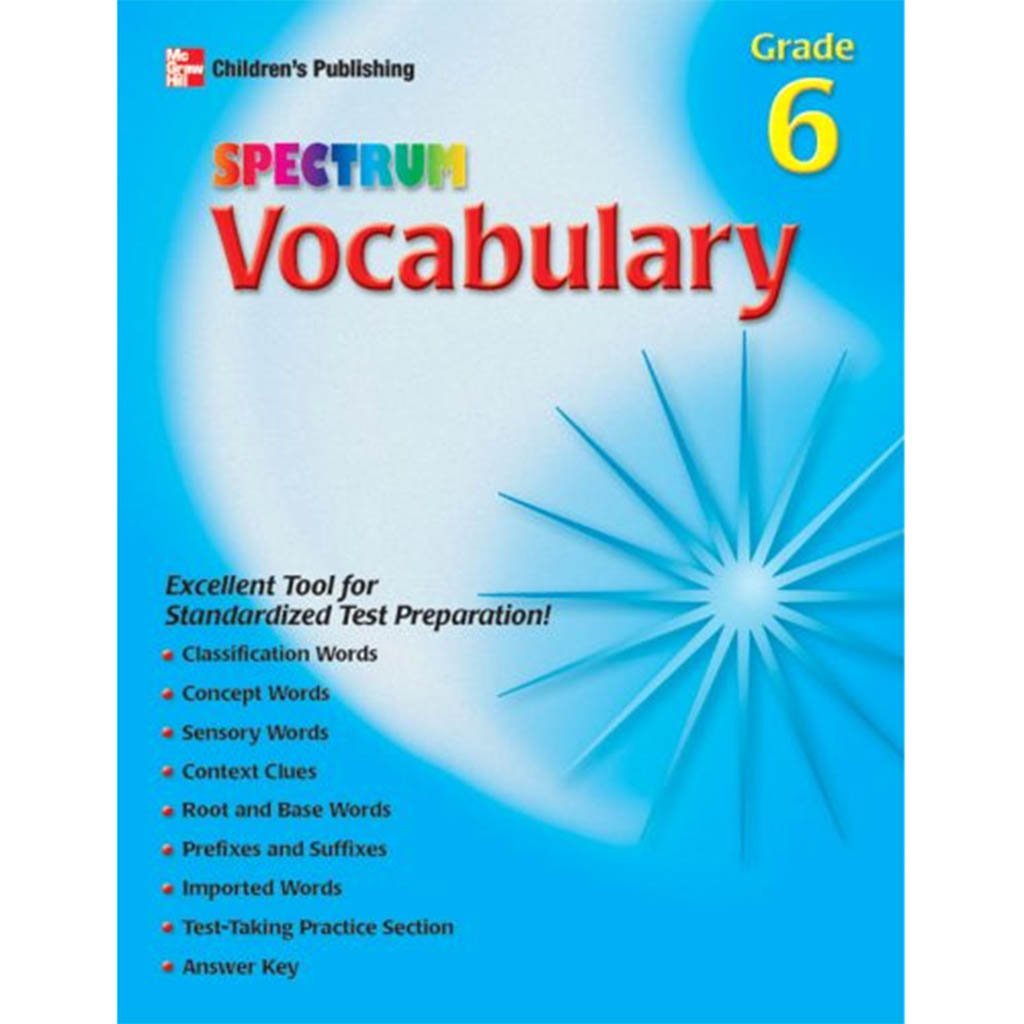 Spectrum Vocabulary Book Grade 6