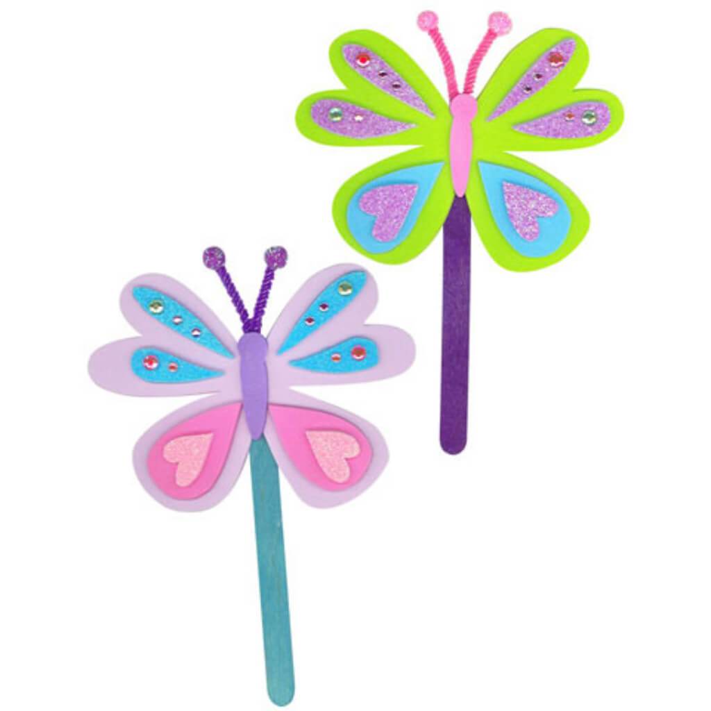 Foamies Foam Puppets On Stick Butterfly