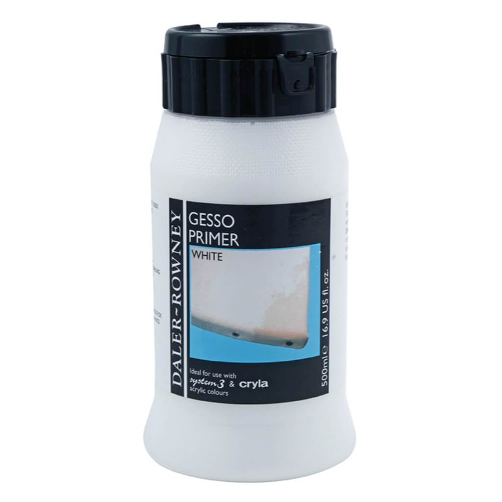 Imprimación Acrílica Daler Rowney Simply - Blanco Yeso, 500 Ml, Ideal Para Preparar Lienzos Y Superficies